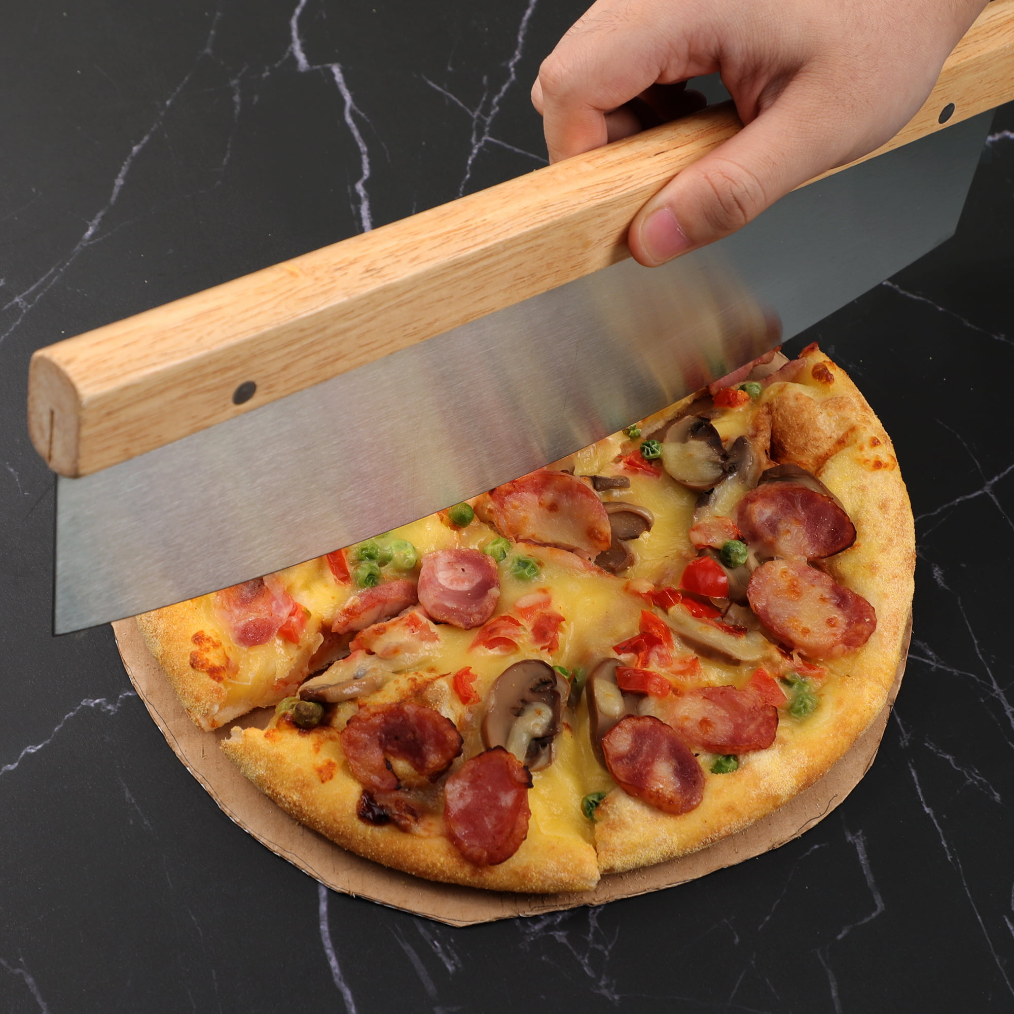 Uxcell Pizza Cutter Stainless Steel Shredder Razor for Cake Dessert 