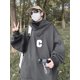 thumbnail image 3 of Sudadera con capucha de cuello alto con estampado de letra C de otoño para hombre, sudadera con capucha de diseño ninja, sudadera con capucha de gran tamaño Y2K, 3 of 5