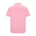 thumbnail image 5 of Elvqul Shirts for Men Polo Collared Plain Big and Tall Holiday T-Shirts Pink Short Sleeve Polo Shirts, 5 of 5