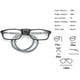 thumbnail image 4 of 2.0x Gafas magnéticas para colgar en el cuello, gafas de lectura plegables portátiles Tr90 para hombres y mujeres, 4 of 5