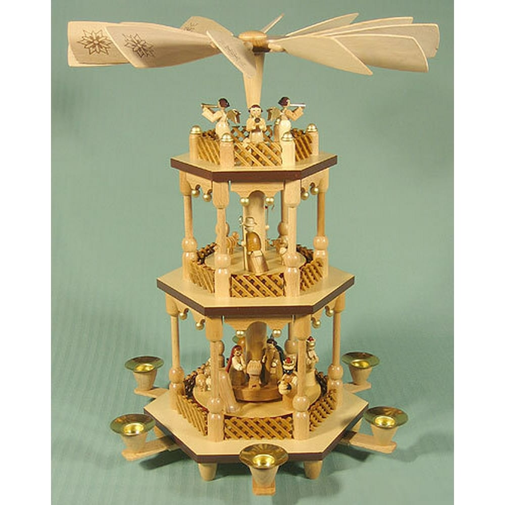 Nativity Christmas Carousel Pyramid PYR137X21