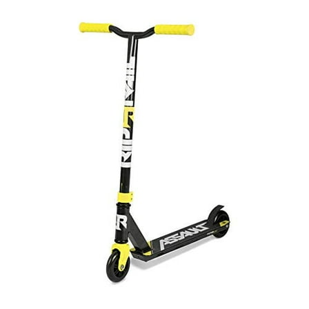 RIPRAIL Assault Stunt Scooter Finished in Black/Yellow with Alloy Deck and ABEC-7 Bearings