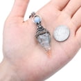 thumbnail image 4 of Péndulo colgante de punto hexagonal de 6 facetas para collar de péndulos de cristal de piedras preciosas de resina espiritual de equilibrio de radiestesia de Reiki Wicca (azul marino) (azul marino) oso de fresa  Juguete, 4 of 6