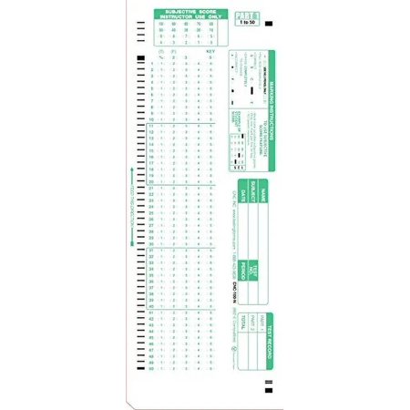 TEST-100N 882-NE 100 Question Compatible Testing Forms (100 Sheet Pack)