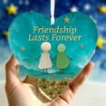 thumbnail image 6 of Hot Sale! Friendship Lasts Forever Love Pendant C-Heart Shaped Sea Glass Decoration Handmade Sea Glass Ornaments Souvenir Christmas Decoration For Friends, 6 of 6