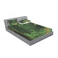 thumbnail image 3 of Ambesonne Tropical Fitted Sheet & Pillow Sham Set, Jungle Forest Trees, Twinxl, Green Brown, 3 of 3