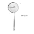 thumbnail image 2 of Stainless Steel Fat Skimmer Spoon, Metal Flat Cooking Skimmer, Ladle Cooking Strainer Spoon, Fine Mesh, Colander with Handle for Kitchen Baking Oil Filter Flour Sifter Foam, 7.87x4.92", 2 of 6