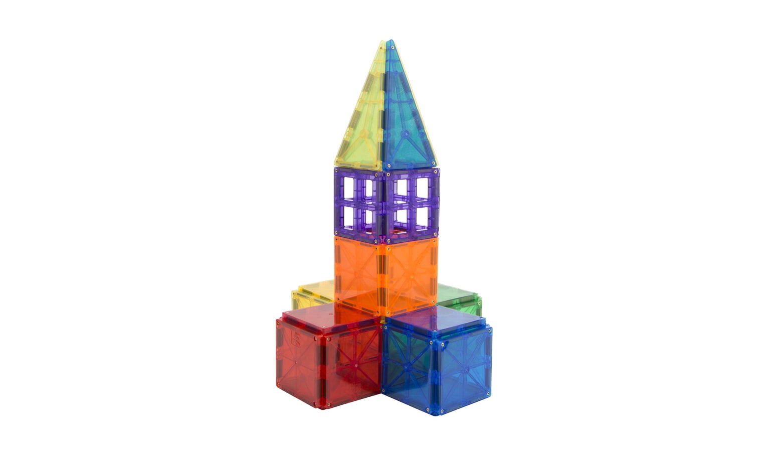 Zunammy 39 Piece Magnetic Tiles Set, Pink Storage Case
