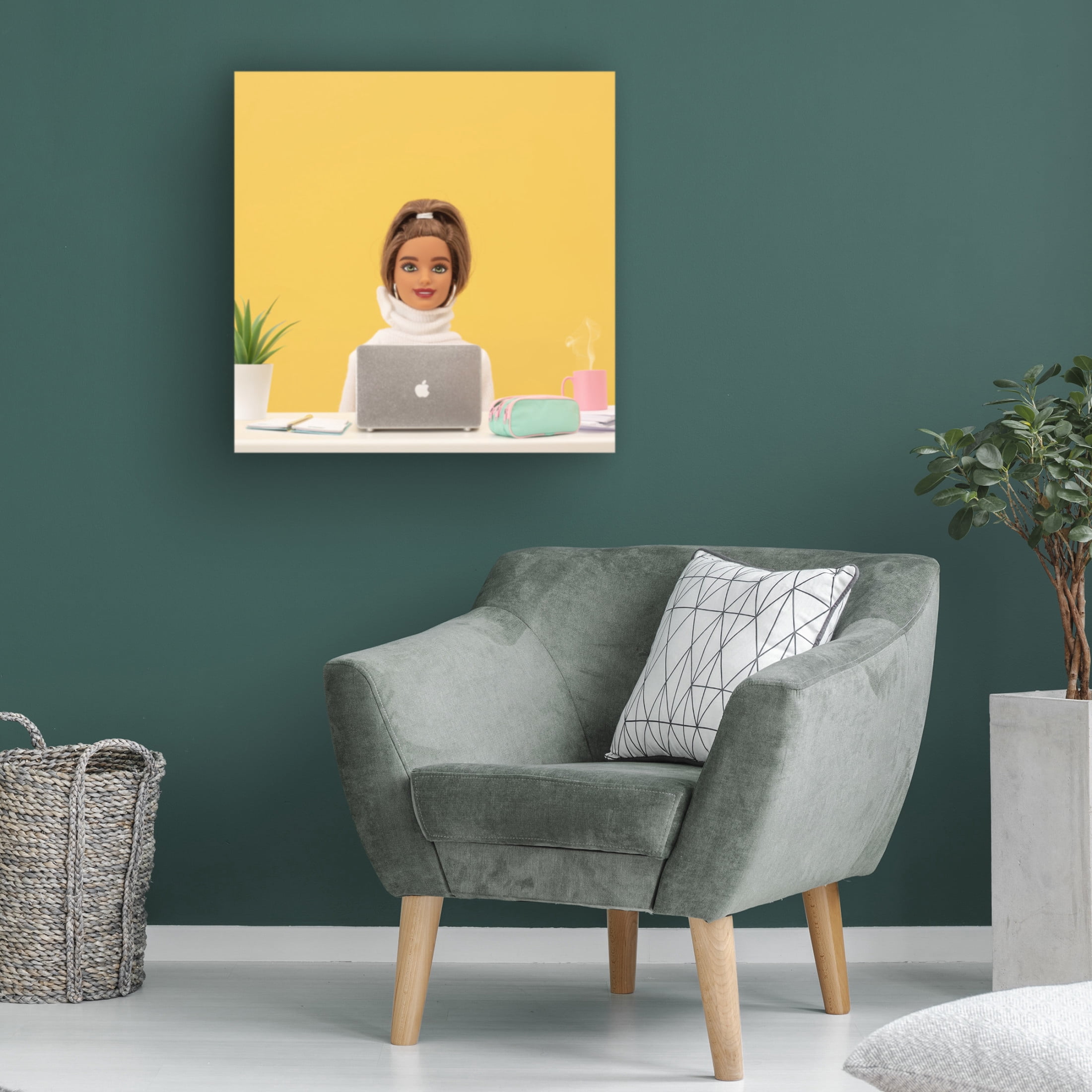 Canvas Wall Art - Julia Ramiro '9 Pm.1 S6' Wall Art for Living Room, Bedroom, or Office Décor by Trademark Fine Art - 35 x 35 Inches