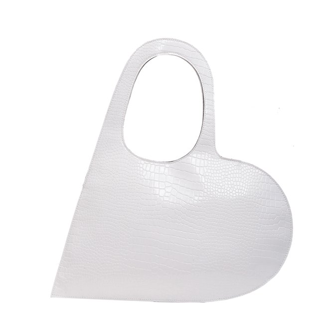 Bolso Hobo Hombro para Mujer en Forma Corazón Cuero PU Color Sólido Mano Viajes
