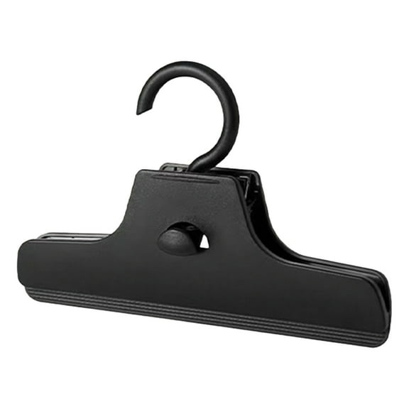 Aonity One Large Black Clothespin for Seamless Pants， Plastic Hanger Adjustable Clip Pants Clothes Clip Large Drying Clothes Hook Clip Hanger Pants Pants Skirts Jeans Plastic