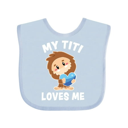 

Inktastic Cute Bigfoot My Titi Loves Me Gift Baby Boy Bib
