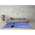 thumbnail image 3 of Ahgly Company Indoor Square Abstract Blue Modern Area Rugs, 3' Square, 3 of 4