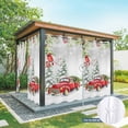 thumbnail image 2 of Outdoor Curtains for Patio Waterproof, Red Farm Truck Christmas Tree Grommet Gazebo Curtains Drapes for Porch, Pergola,Backyard,Outside, Privacy Panel 54 x 84 Inch, Red Cardinal Winter Snowy Forest, 2 of 9