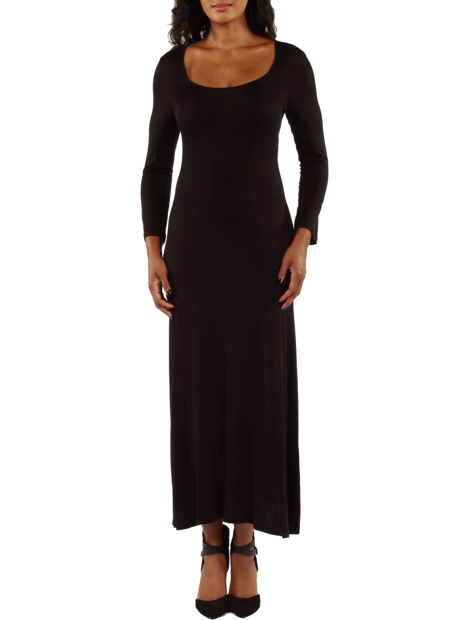 walmart black maxi dress