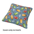 thumbnail image 3 of Throw Pillow Covers, Fruit ice cream Soft Square Pillow Cases with Invisible Zipper for Couch Bed Sofa, Farmhouse Fall Home Decor 18"x18", 3 of 7