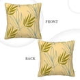 thumbnail image 3 of Square Throw Pillow Covers with Core, Leaves Autumn Prints Pillows for Sofa Beds, 16 x 16 inches Yellow, 3 of 9
