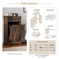 thumbnail image 3 of AHB 13 Gallon Single Tilt Out Trash Cabinet, Pet Proof Kitchen Trash Can Storage Organizer, 20.9"L x 13.55"W x 38.5"H, Dark Brown, 3 of 7