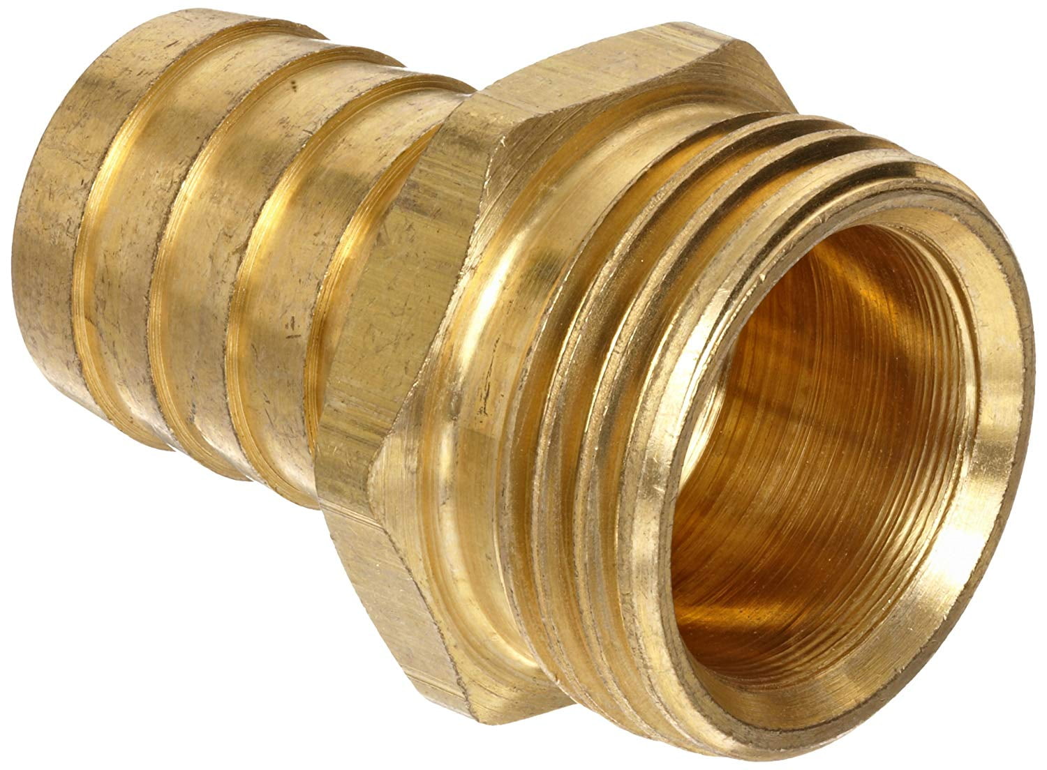 Anderson Metals Brass Push-On Hose Fitting Elbow 1/2 Barb x 1/2 Male Pipe