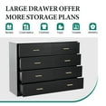 thumbnail image 3 of Aukfa Wood 8 Drawer Dresser, Chest of 8 Drawers for Bedroom Living Room,Black, 3 of 9