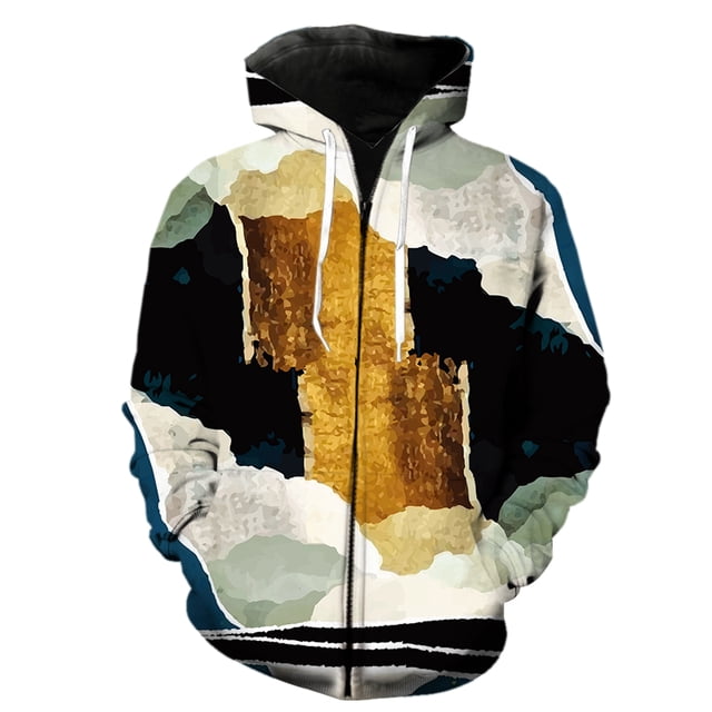 Sudadera con capucha y cremallera para hombre, diseño de arte escénico, estilo Harajuku de gran tamaño, chaquetas con capucha, estilo hip hop 2024, gran oferta.