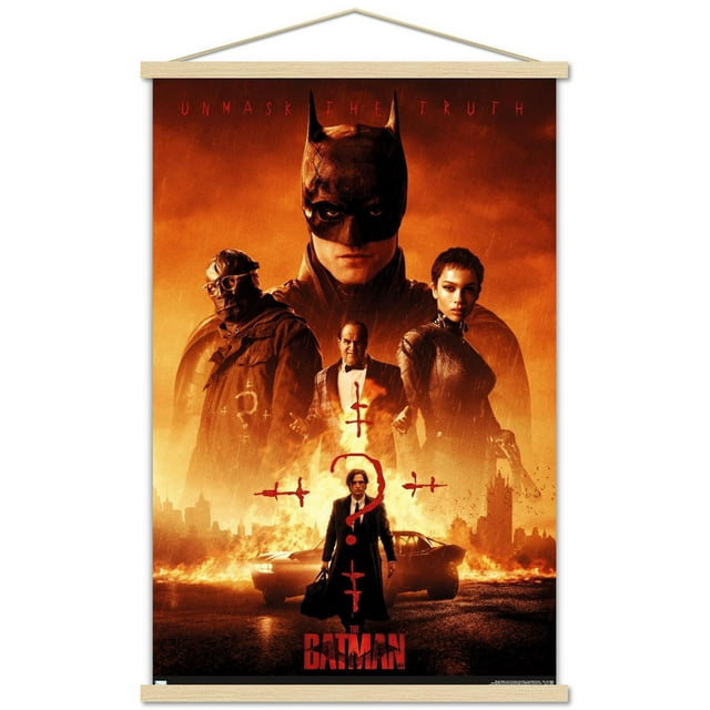 DC Comics Movie The Batman - One Sheet Wall Poster, 22.375" x 34" Framed