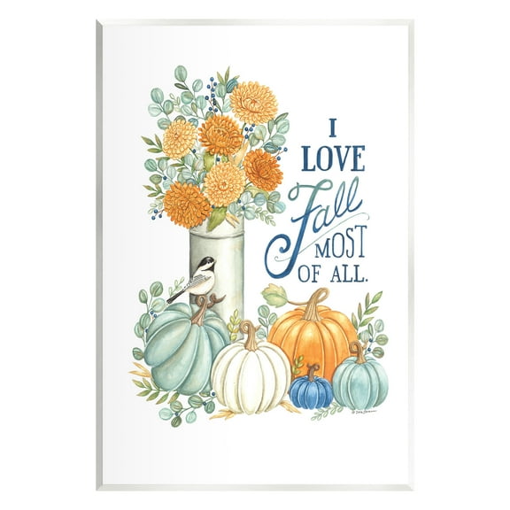 Stupell Industries Love Fall Still Life Holiday Painting Unframed Art Print Wall Art, 10 x 15