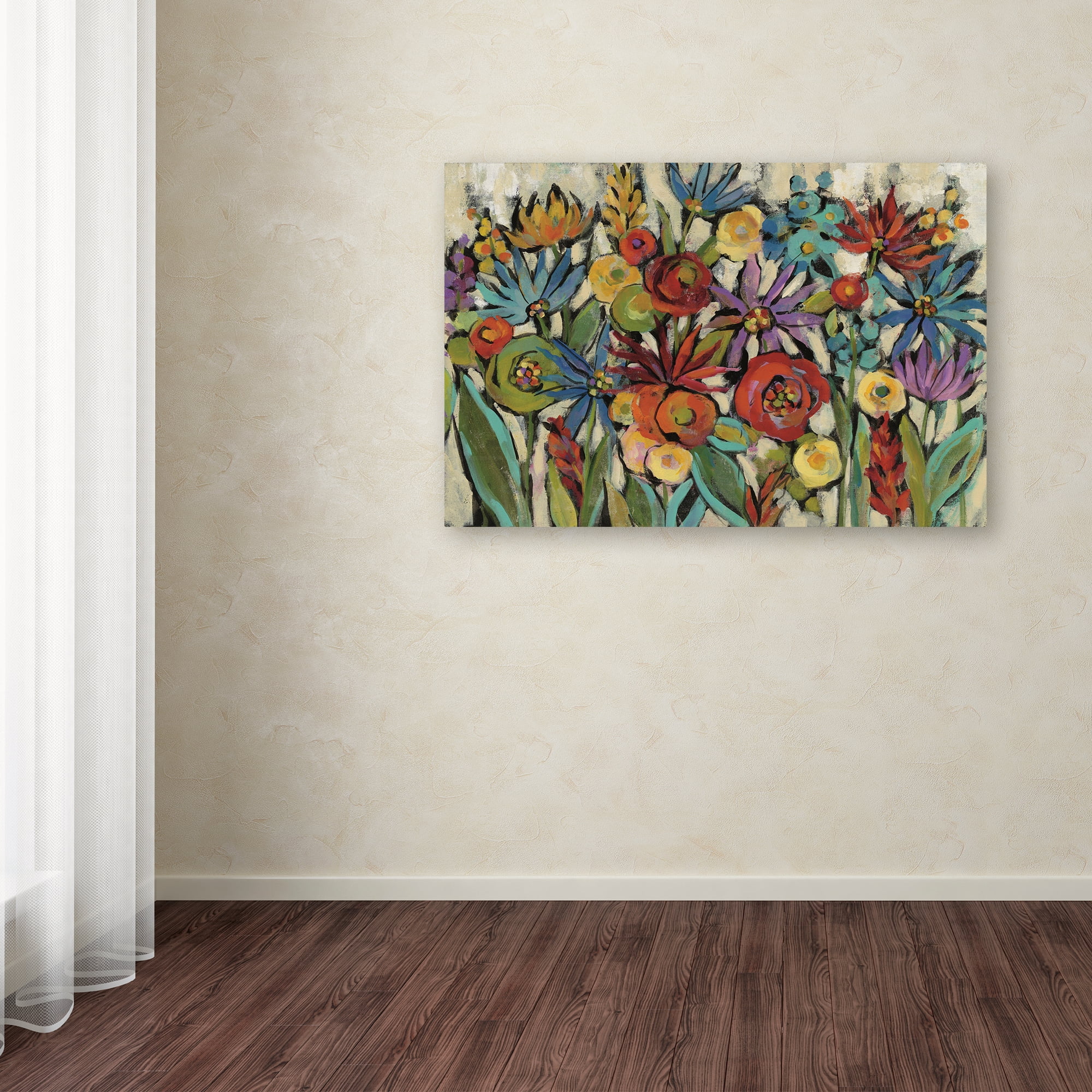 Silvia Vassileva 'Confetti Floral I' Canvas Art