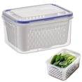 thumbnail image 1 of 4 In 1 Food Storage Container, Fruit Saver Storage Containers for Fridge, Stackable Fruit Berry Containers with Lid & Removable Colander, Long-Term Freshness, Dishwasher Safe, 1 of 8