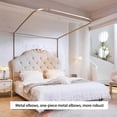thumbnail image 7 of 4 Poster Bed Curtains Canopy for Bedroom,Embroidery Lace Mosquito Net with Metal Bracket For Bedroom Decoration, 7 of 7