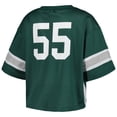 thumbnail image 3 of Women's Established & Co. #55 Green Michigan State Spartans Fashion Boxy Cropped Football Jersey, 3 of 3