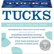 Tucks Cooling Pads, Medicated, 100 Count