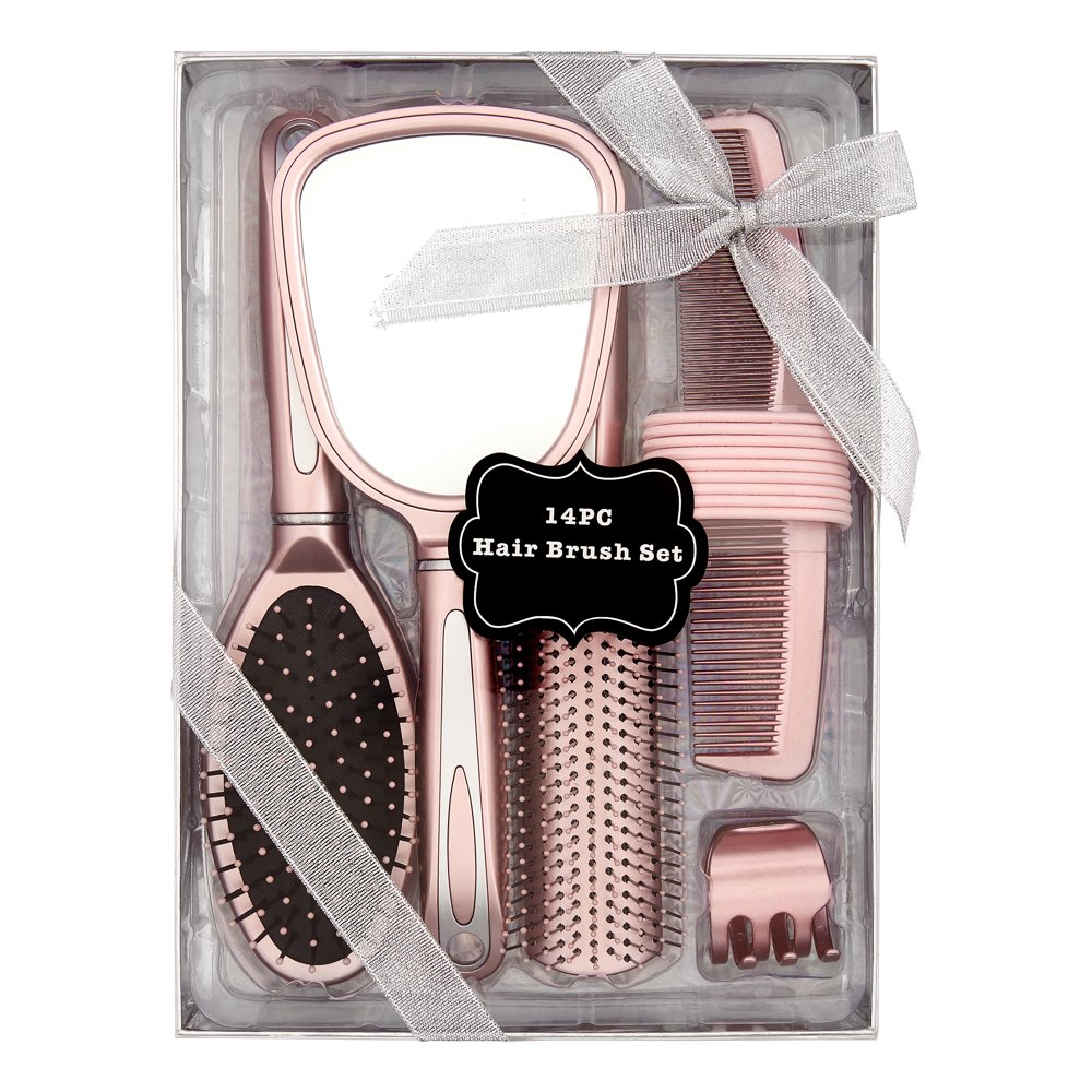 (22 Value) Hair Brush and Mirror Styling Gift Set, 14 pieces Walmart