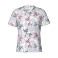 thumbnail image 4 of Vsdgher Lilies Flowers Print Men's Dry Fit Mesh Athletic Shirts Moisture Wicking Tennis T-Shirt Tops, 4 of 9