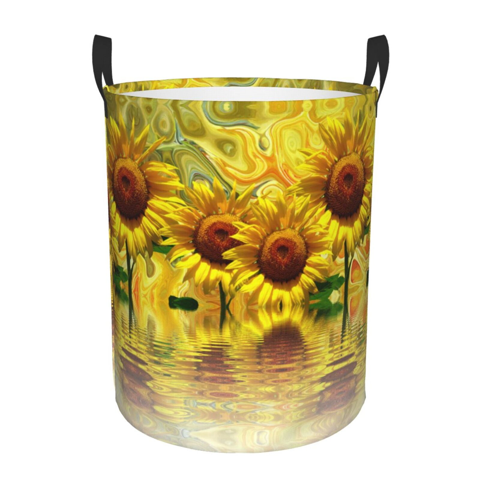 Quilted Sunflower Laundry Basket main image 0