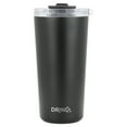 thumbnail image 2 of DRINCO 20 oz Stainless Steel Tumbler With Straw & Spill Poof Flip Lid, Vacuum Insulated Travel Mug, For Hot & Cold Drinks, Black, 2 of 6