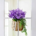 thumbnail image 5 of Artificial Hyacinth Flowers, Silk Wisteria Flowers for Home Garden Outdoor Cemetery Grave Fences Spring Summer Decor Floral Arrangements, Purple, 5 of 7