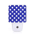 thumbnail image 1 of Balery Blue And White Polka Dot Luz Nocturna LED con Sensor Automático, Enchufe con Sensor Crepuscular, Luz Suave de 0.5W para Dormitorio, Pasillo, Baño-UK, 1 of 7