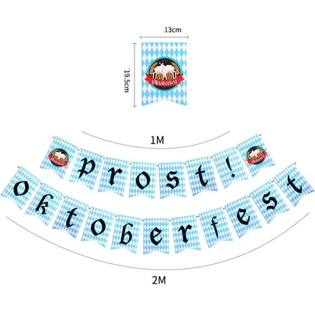 Prost Oktoberfest Paper Banner German Oktoberfest Party Decorations Beer Festival Party Supplies Home Decor