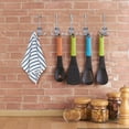thumbnail image 4 of YIHATA 5 Pack Big Heavy Duty Three Prongs Coat Hooks Wall Mounted with 15 Screws Retro Double Utility Rustic Hooks for Thick Coat (Silver), 4 of 5