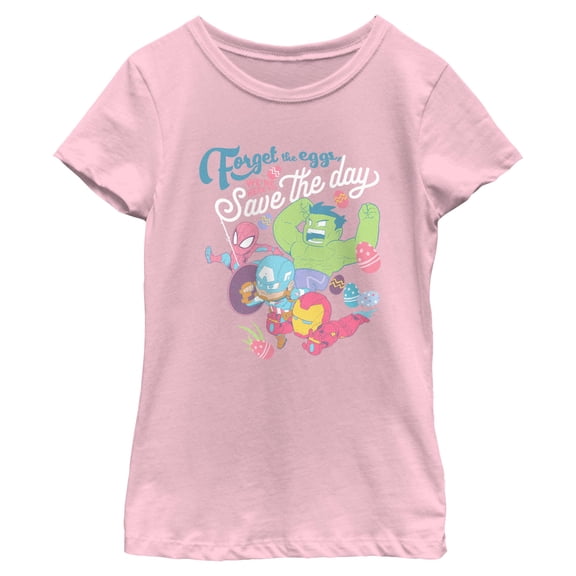 Girls Marvel Forget the Eggs Save the Day T Shirt