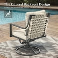 thumbnail image 5 of PARKWELL 3-Piece Outdoor Steel Patio Bistro Set,Patio Swivel Dining Chairs with Beige Cushions and Side Table for Garden Backyard,Lawn and Porch, 5 of 12
