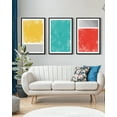 thumbnail image 5 of Drsoum 16x24in3pcs Black Framed Minimalist Abstract Wall Art Modern Colorful Line Mid Century Geometric Artwork Decor, 5 of 8