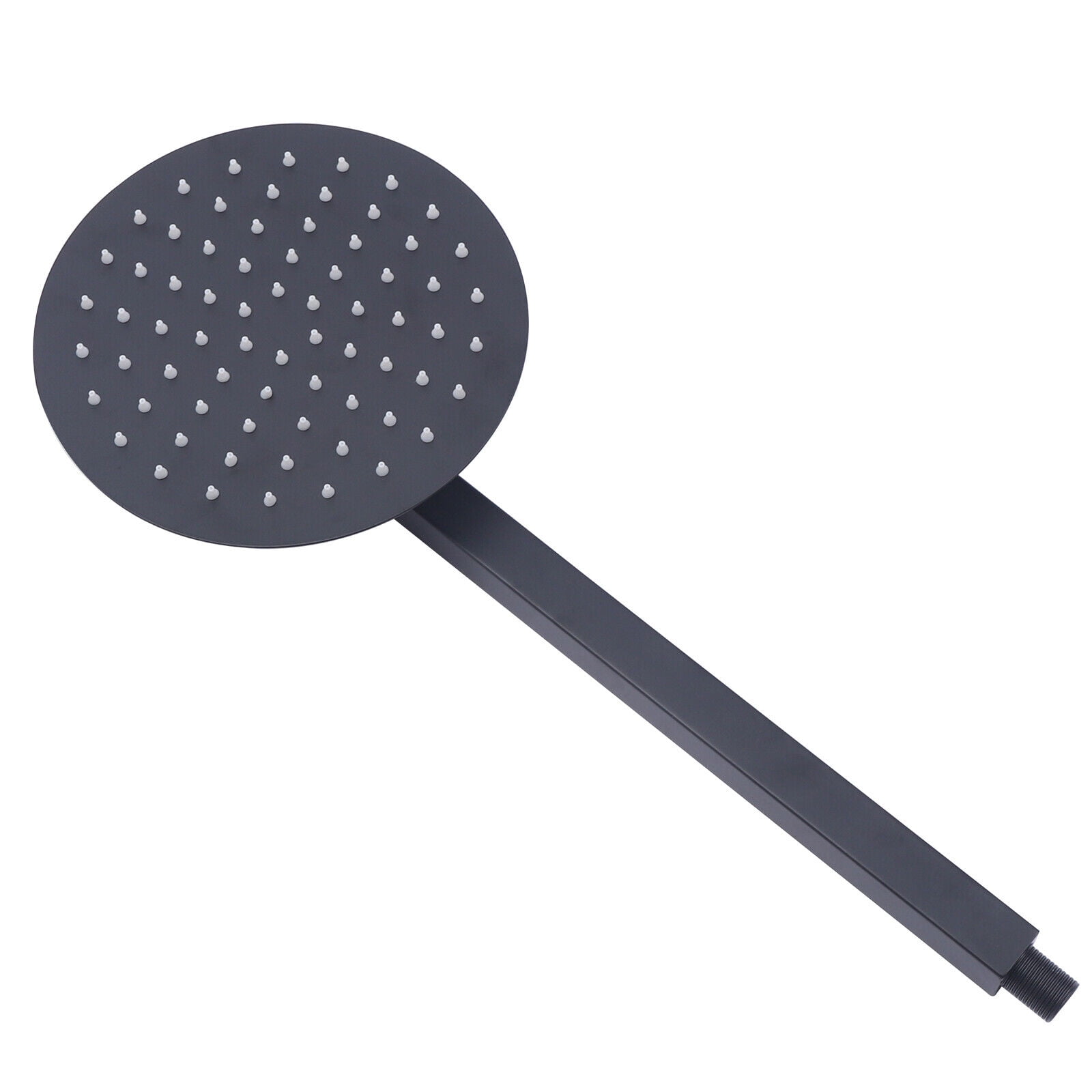 Wall Mount 8" Black Rain Shower Head 2 Handles Cold & Hot Faucet Mixer Tap Set