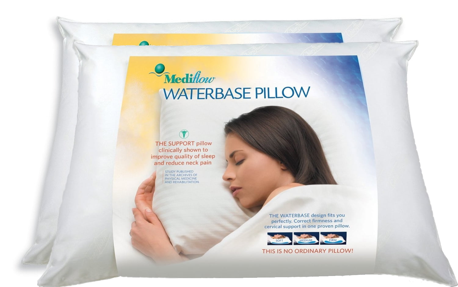 The Mediflow® Waterbase® Fiberfill Pillow Twin Pack