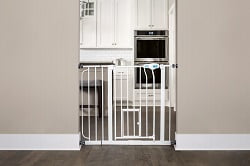 Wide pet gate with walk through Clearance