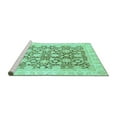 thumbnail image 2 of Ahgly Company Machine Washable Indoor Rectangle Oriental Turquoise Blue Traditional Area Rugs, 5' x 7', 2 of 4