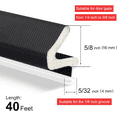 thumbnail image 6 of 40 FT Weather Stripping Door Seal, Kerf Weather Stripping for Doors with Groove, Blocking Light From Doorways,Soundproof, Insulation, Easy to Install, 6 of 9
