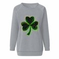 thumbnail image 4 of ZHYou Womens T-Shirts Valentine's Day Loose Fit Long Sleeve St. Patrick's Day Printed V-Neck Casual Soft Spring Summer Shirts,Black,Pink,Red,Gray,Khaki,S,M,L,XL,2XL ,3XL,Gray,2XL, 4 of 5