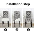 thumbnail image 4 of Aztec Parson Chair Slipcovers 4 Pack Hand-Drawn Watercolor with White Japanese Dancing Cranes Repeated Wit Dining Chair Protector Cover Seat Slipcover for Hotel, 4 of 5